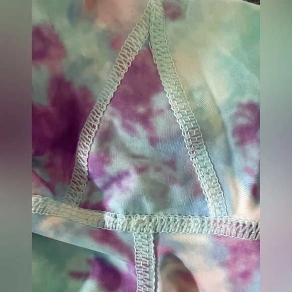 APANA Tie-Dye Leggings Blue & Purple Pants NWT Sz Large - Picture 7 of 10